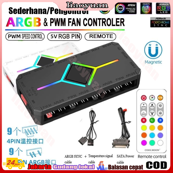 GameMax Remote Control Gamemax FAN PWM ARGB HUB V4.0