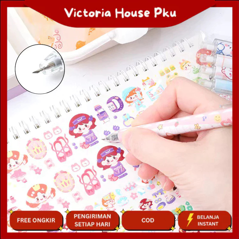 VHP - Cutter Pen Pemotong Stiker Lucu Ergonomis DIY Pena Pulpen Cutter Craft