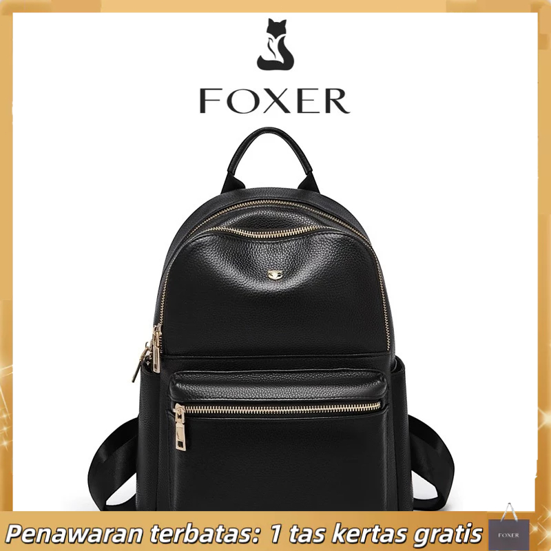 FOEXR Ransel Kulit Wanita Ransel Berkapasitas Besar Tas Wanita Kasual