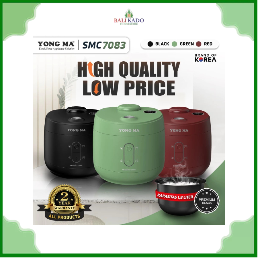 Yong Ma Rice Cooker 1,8 Liter SMC-7083 / Magic Com 1,8L Yong Ma SMC 7083 - Garansi 2 Tahun