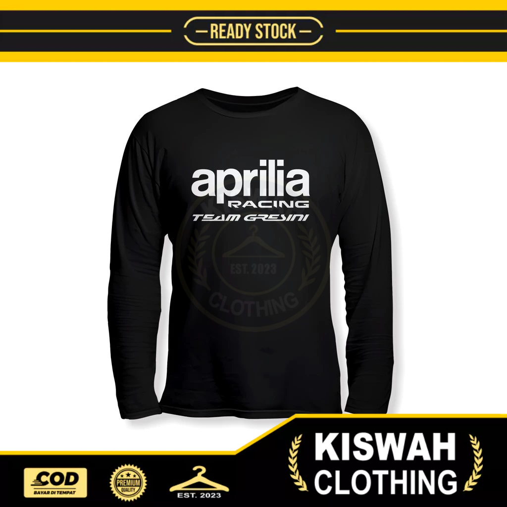 Kaos Tshirt APRILIA RACING TEAM GRESINI Lengan Panjang Baju Otomotif