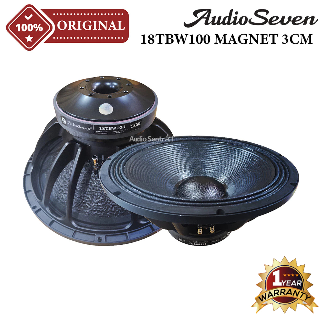 Komponen Speaker 18 Inch AUDIO SEVEN 18TBW100 | 18 TBW 100 Magnet 3cm Original