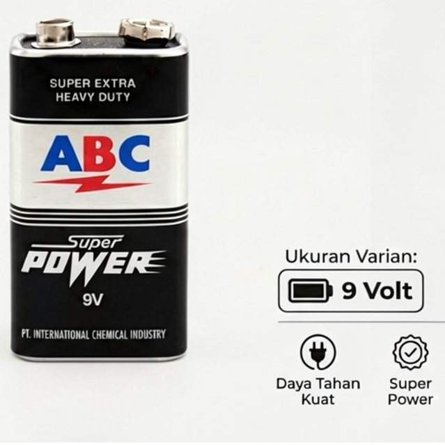 ABC - Batu Baterai SPW 9 Volt / Batre Battery 9V Kotak Satuan