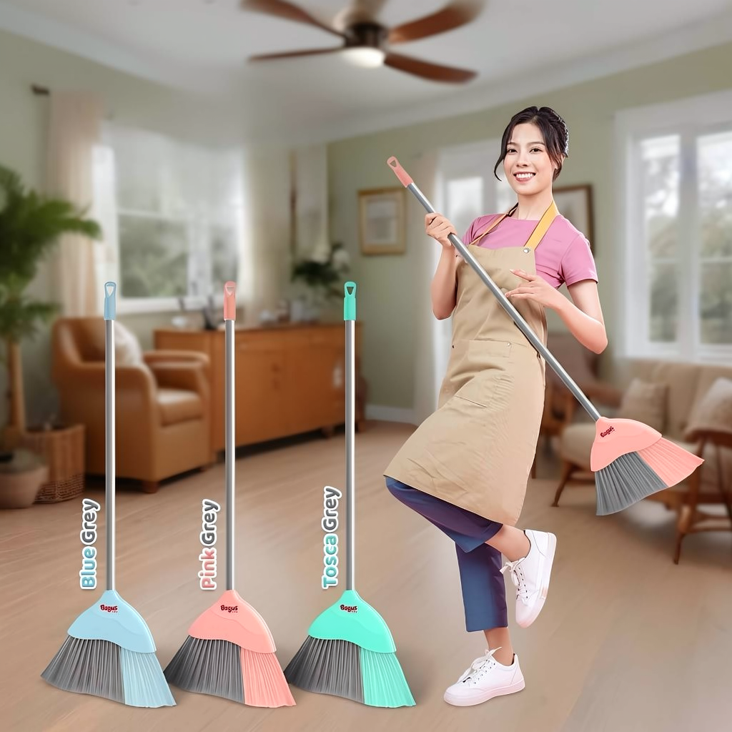 Bagus Sapu / Sapu Lantai Floor Broom / Sapu Pembersih Lantai Warna Gagang Plastik / W-22339