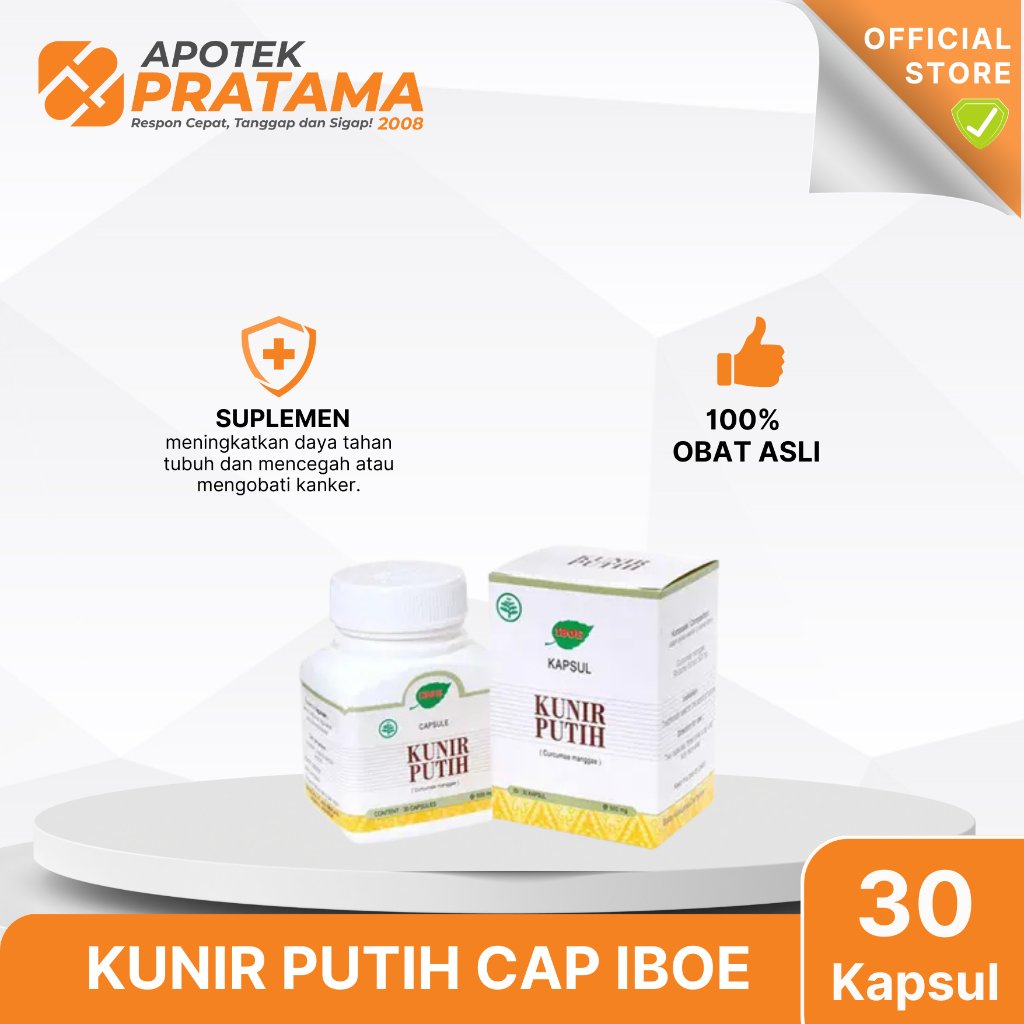 KUNIR PUTIH KAPSUL CAP IBOE 30'S