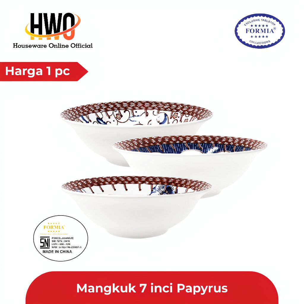 Formia Mangkuk Keramik 7 inci Papyrus