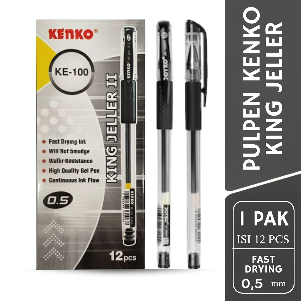KENKO PULPEN KING JELLER / KENKO PULPEN MURAH / PULPEN ISI 12 PCS