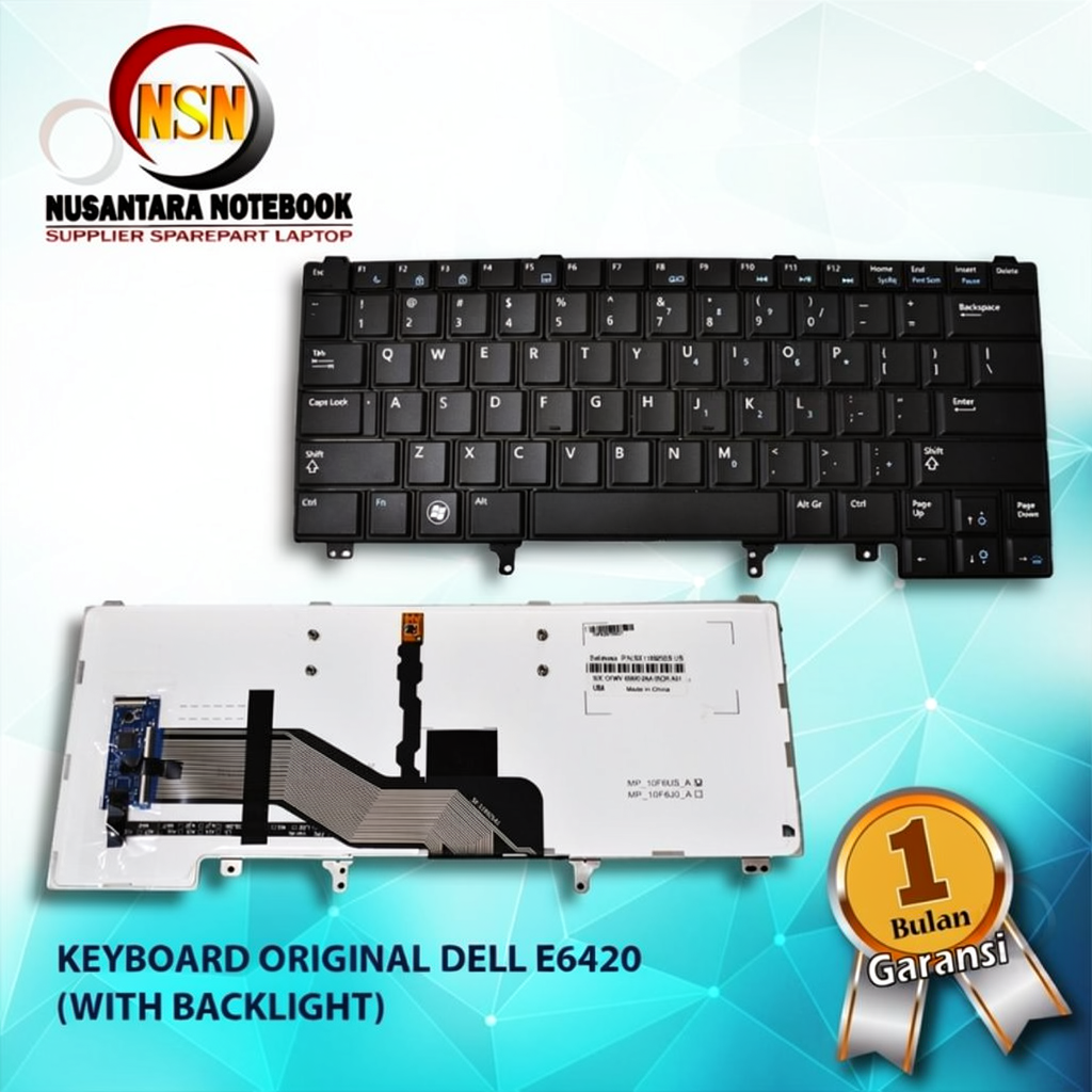 Keyboard Laptop DELL E6420 E6320 E6430 Backlight Original