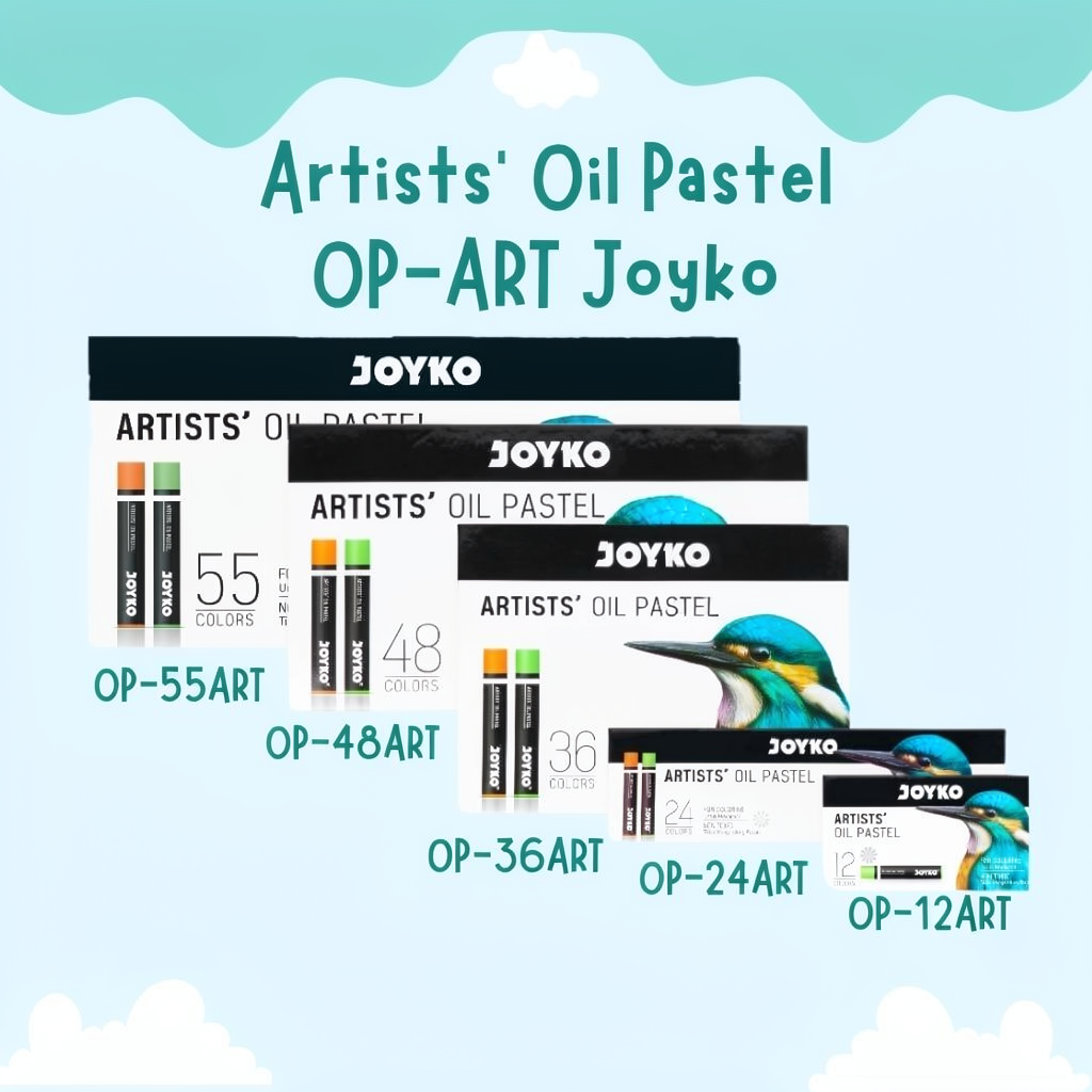[SET] CRAYON ARTIST OIL PASTEL JOYKO OP-ART / KRAYON MINYAK JOYKO OP-ART 12 / 24 / 36 / 48 / 55 WARN
