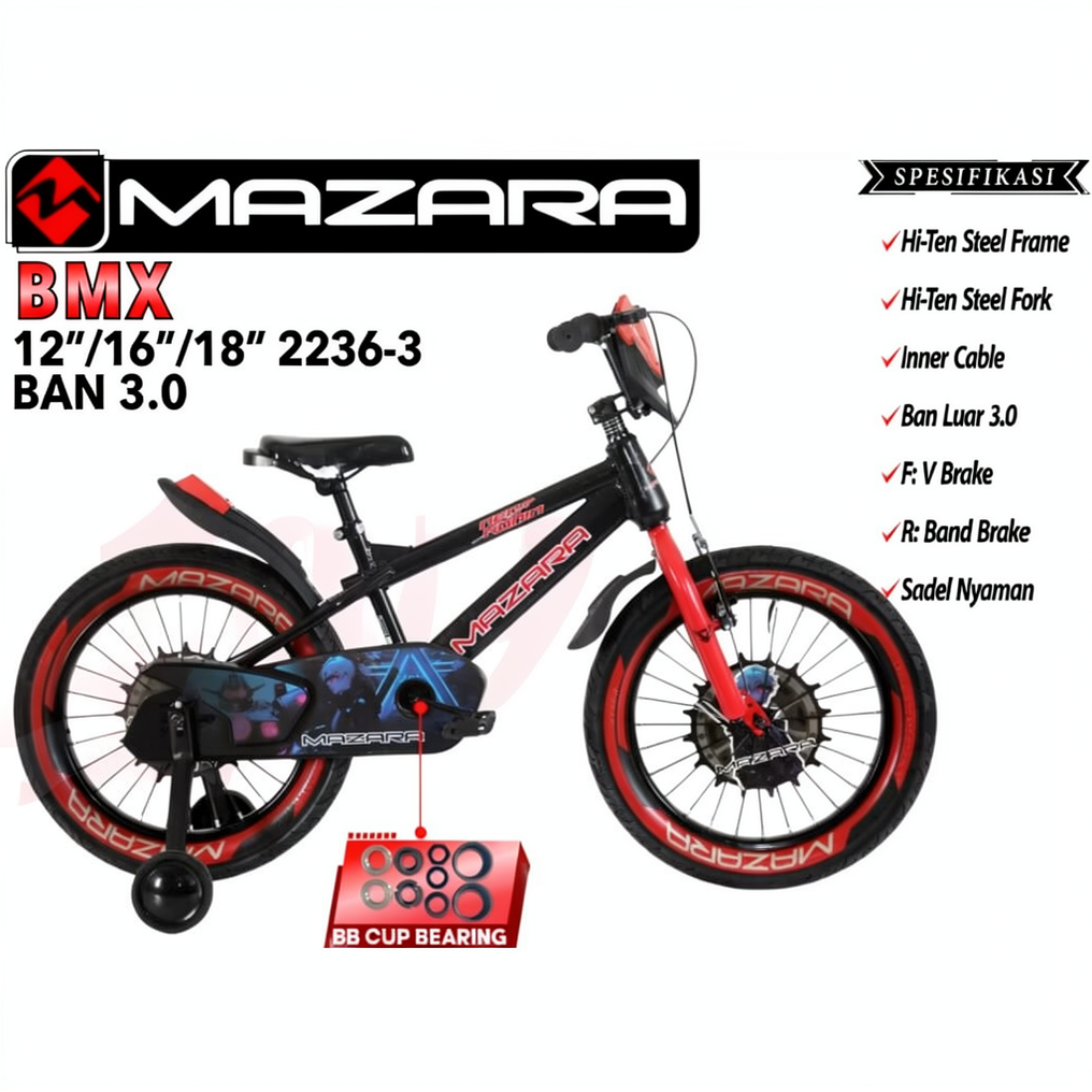 Sepeda Anak Cowok Bmx Mazara By Pacific Ban Jumbo 3.0