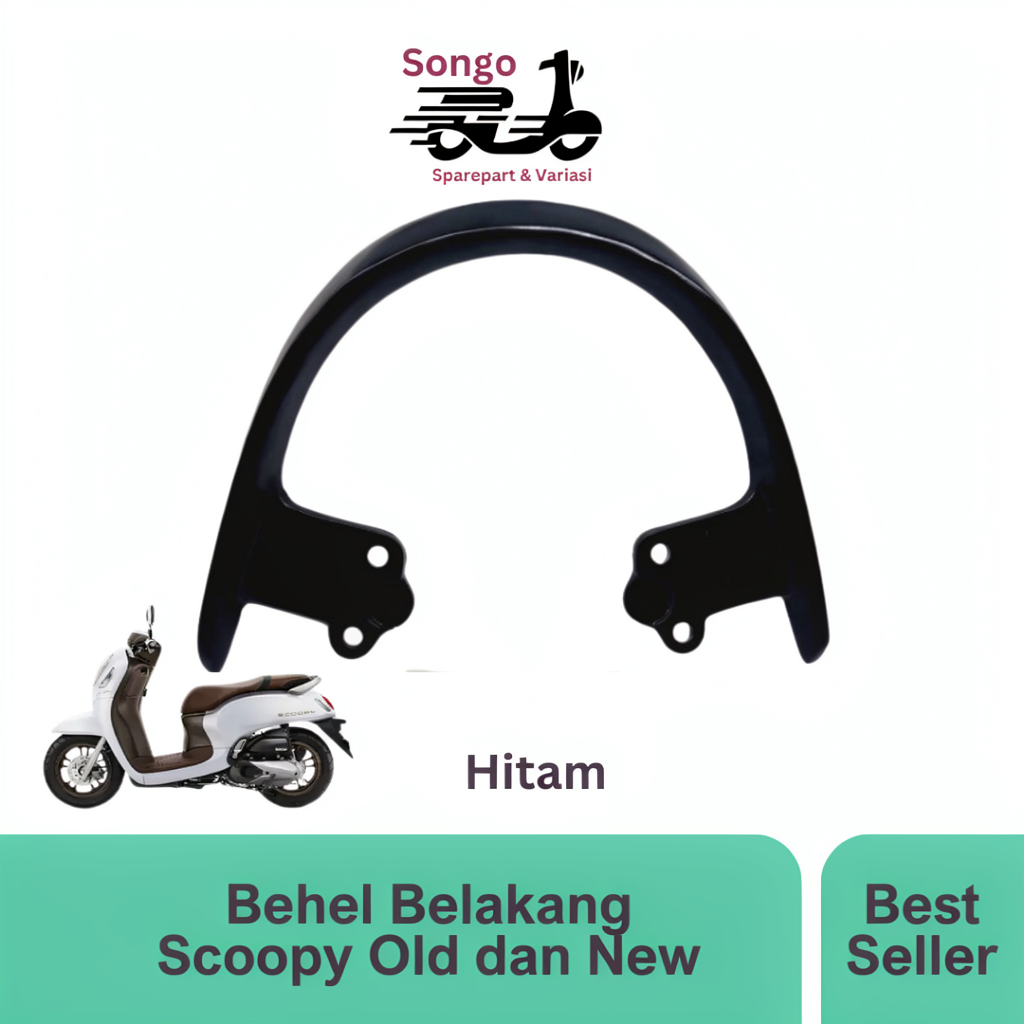 Behel Belakang Honda Scoopy Old dan New/ Behel Scoopy Tahun 2017-2020/Planger Belakang Scoopy