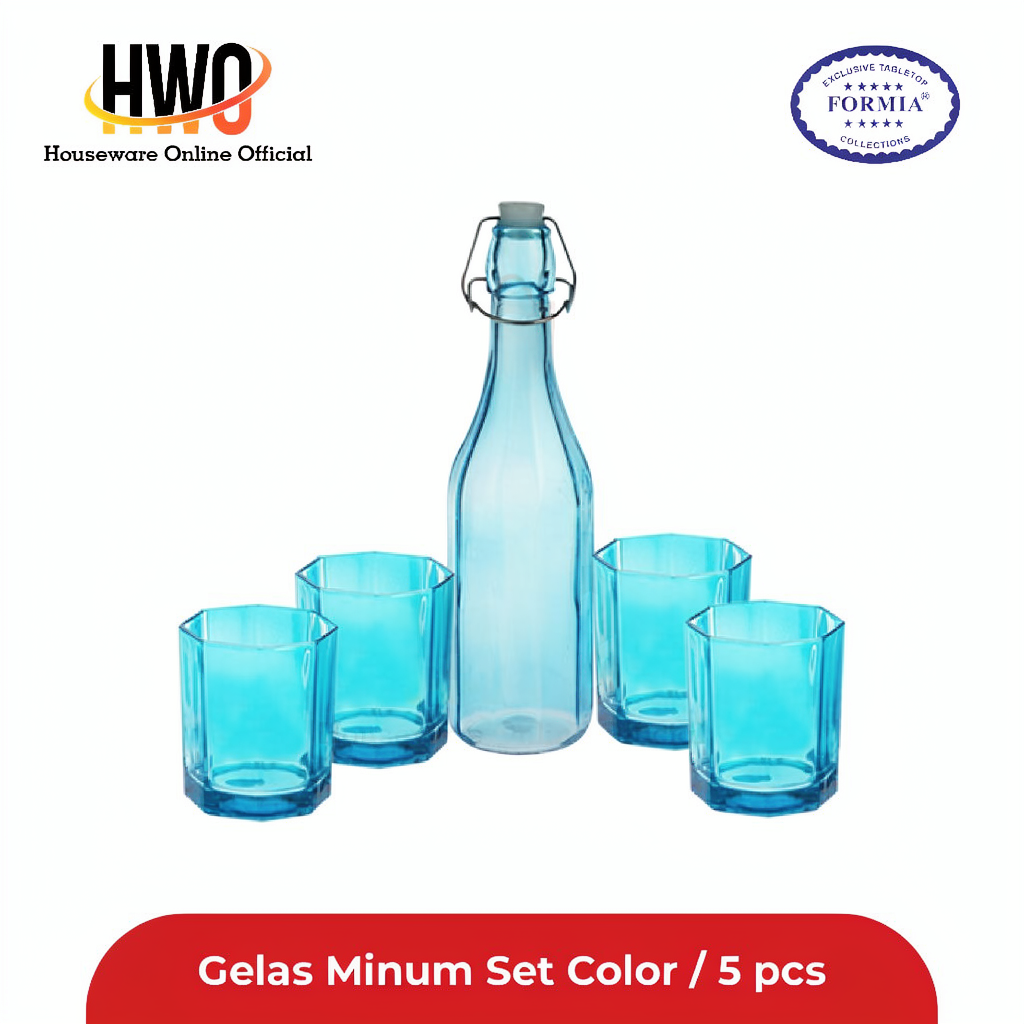 Formia Gelas Minum Set Color / 5 pcs