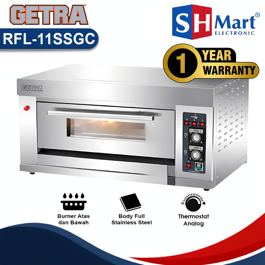 GAS BAKING OVEN GETRA RFL-11SSGC / RFL11SSGC / RFL 11 SS GC NEW GARANSI RESMI (MEDAN)