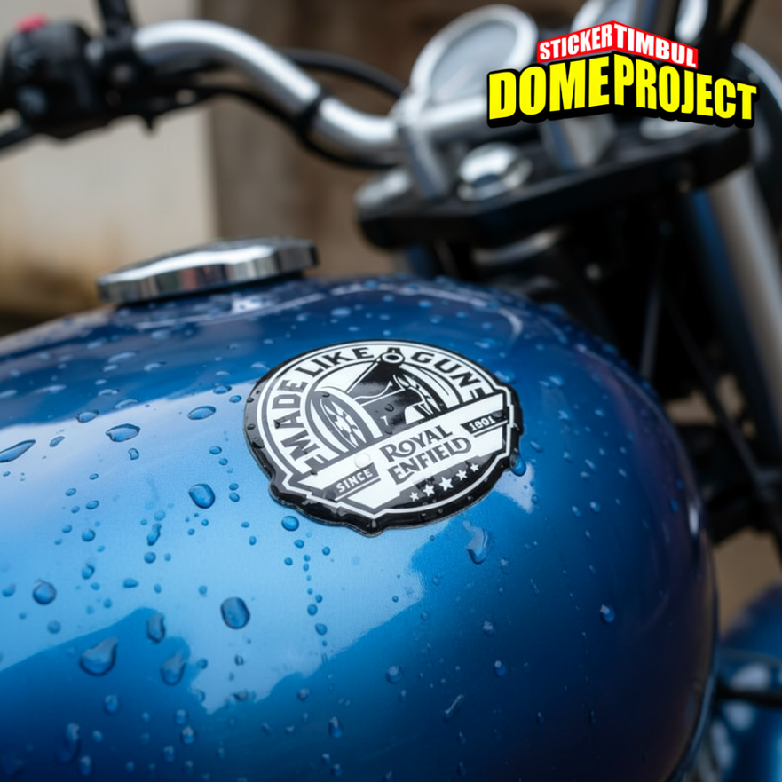 STIKER ROYAL ENFIELD TIMBUL EMBLEM LENTUR WATERPROOF
