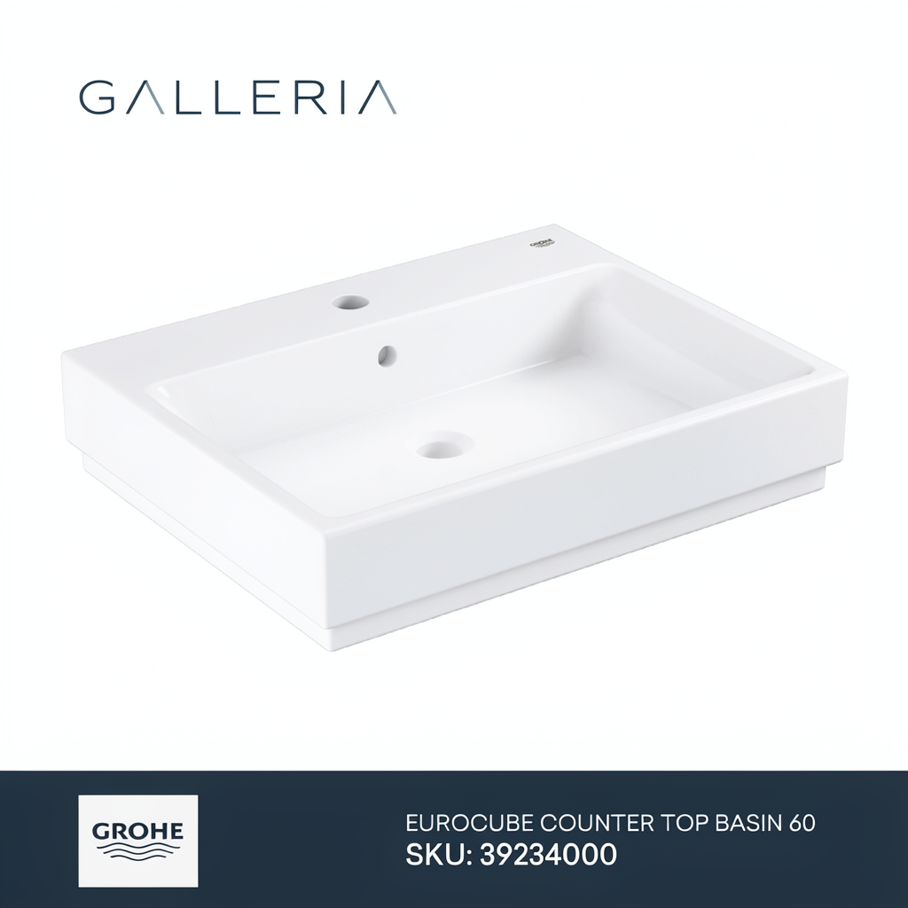 Grohe Eurocube Countertop Basin 60 39234000 / Grohe Wastafel