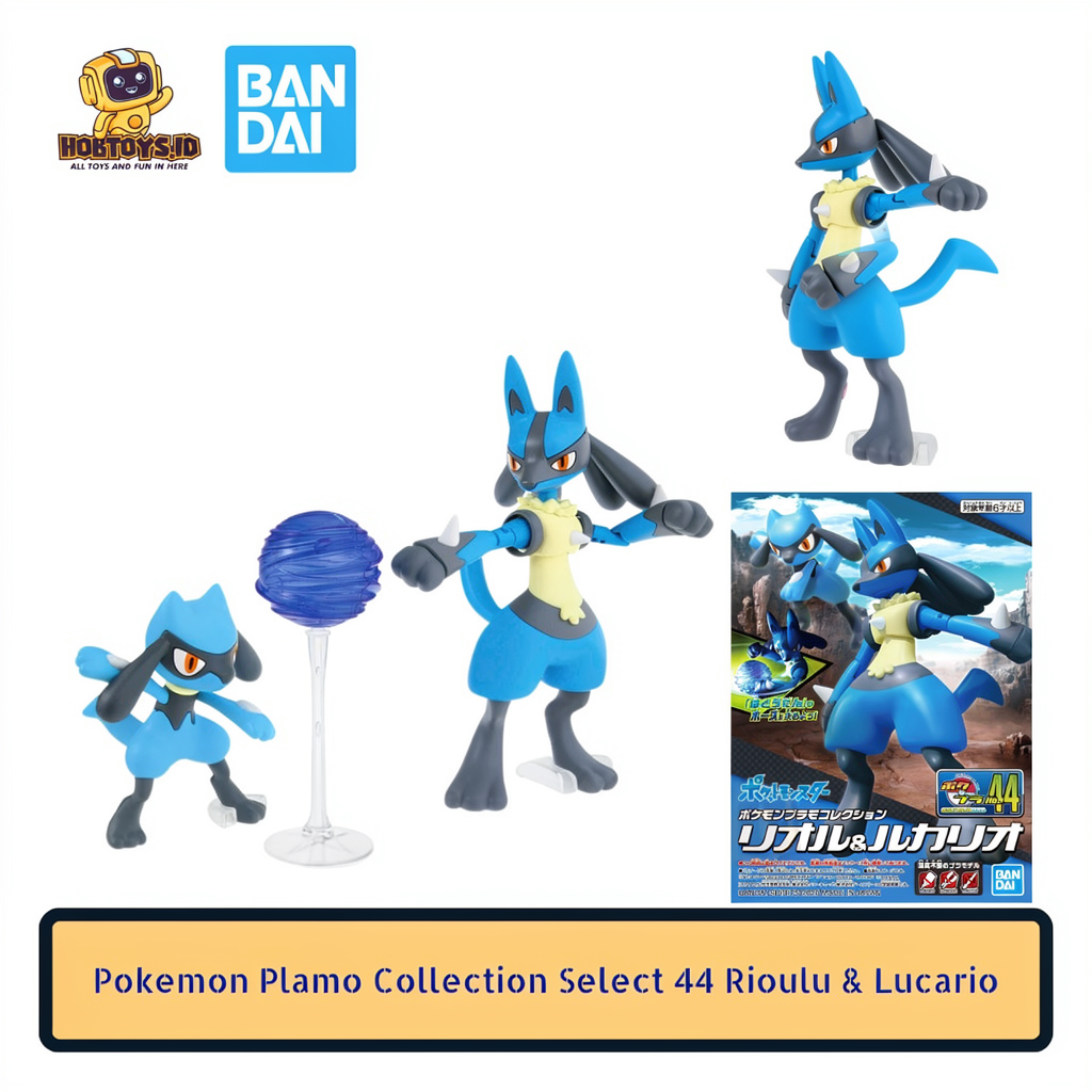 Pokemon Plamo Collection Sellect no 44 Rioulu & Lucario