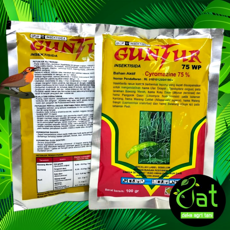 INSEKTISIDA GUNTUR 75WP 25GRAM - Bahan Aktif Siromazin