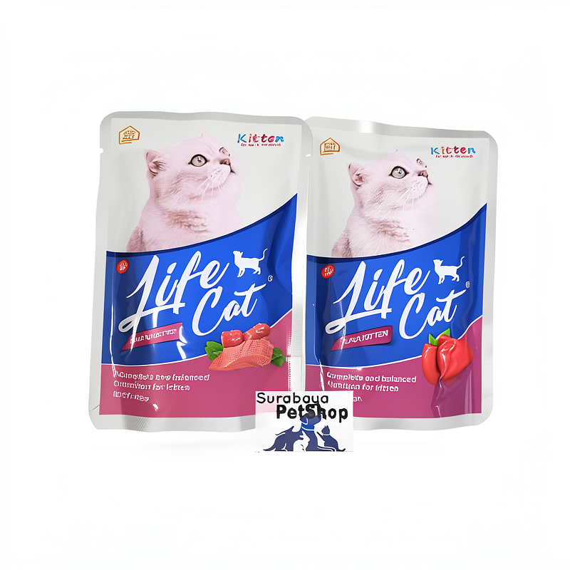 Life Cat Kitten 85 gram makanan Basah Life Cat all Varian Kitten