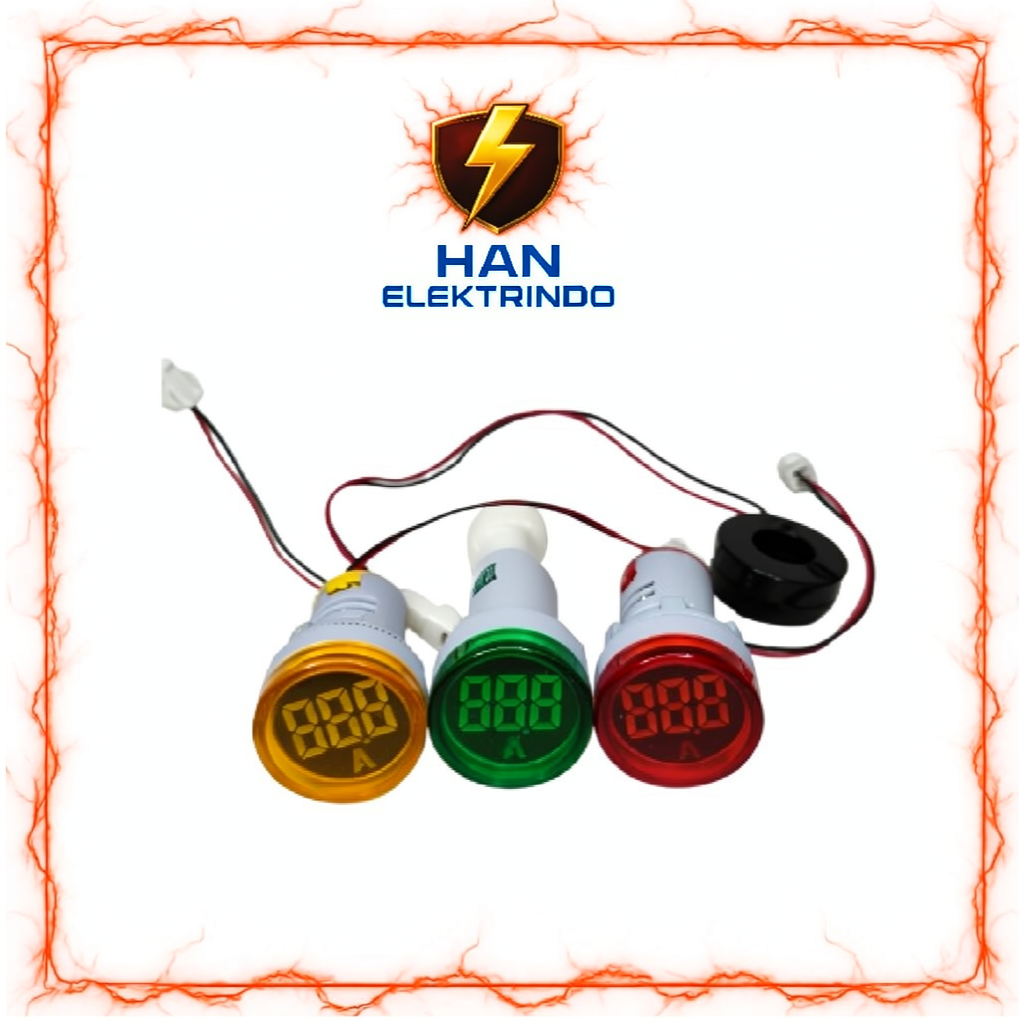 PILOT LAMP AMPERE METER LED 100A / PILOT LAMP AMPERE METER 22mm 100A