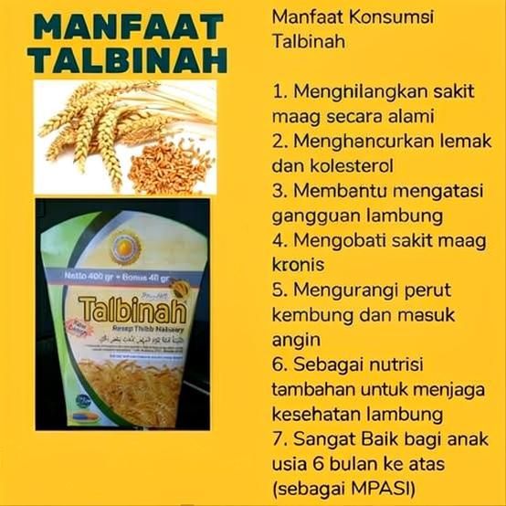 Talbinah Tepung gandum bubur talbinah untuk asam lambung
