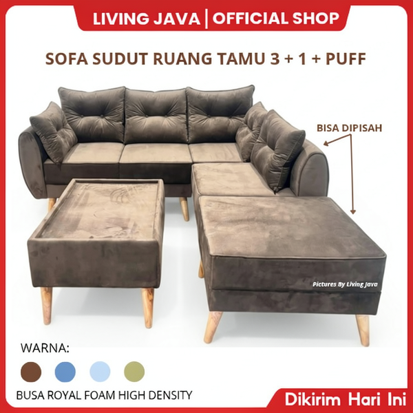 SOFA SUDUT RUANG TAMU - SOFA SUDUT MINIMALIS - SOFA SUDUT L RUANG TAMU MINIMALIS [KHUSUS BANDUNG]