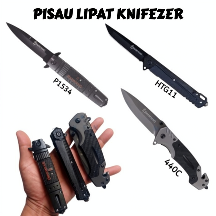 Pisau Lipat Camping Stainless Pocket Knife Browning Aminaifu Survival