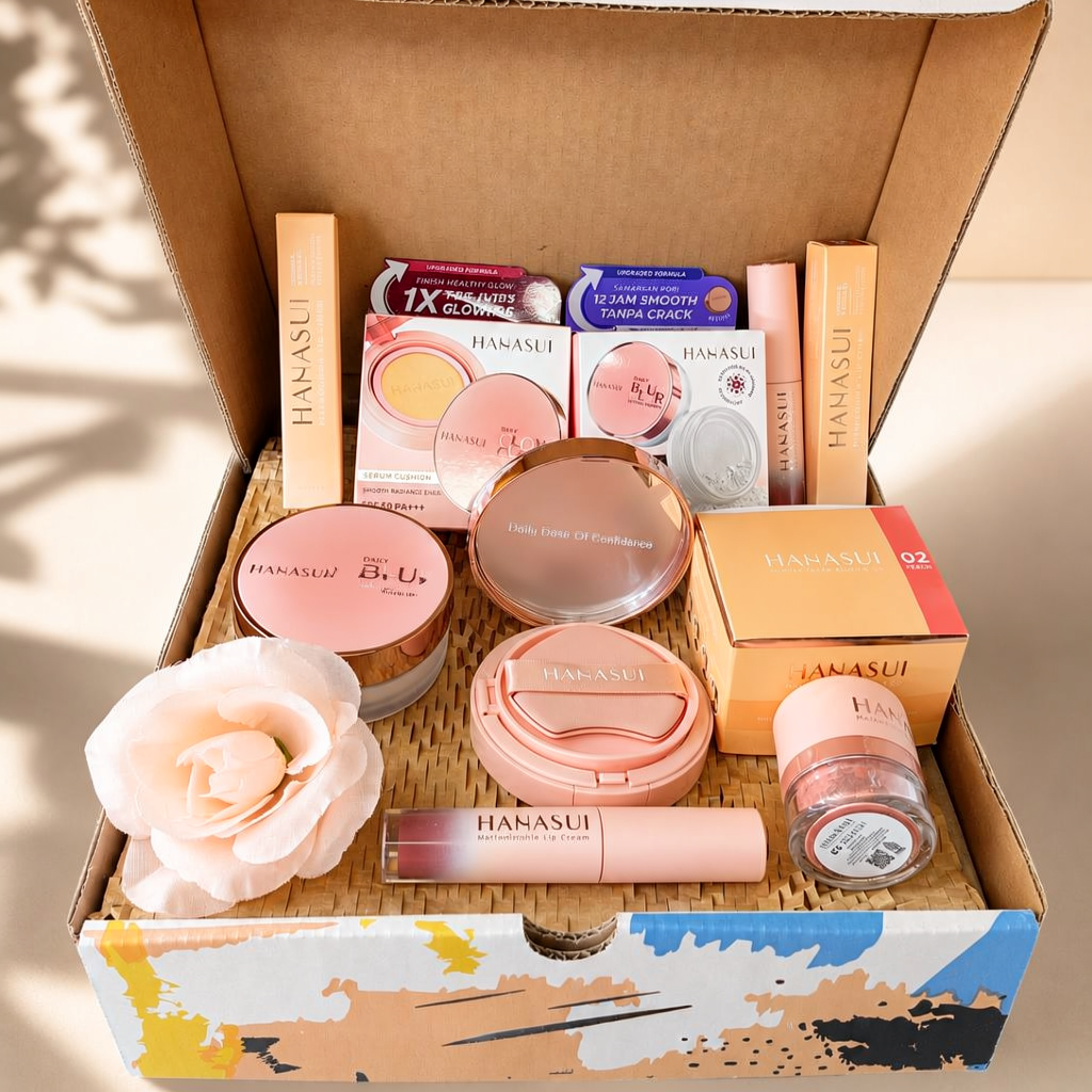 Paket Hanasui Satu Set Make Up//Lengkap/Make Up Hanasui