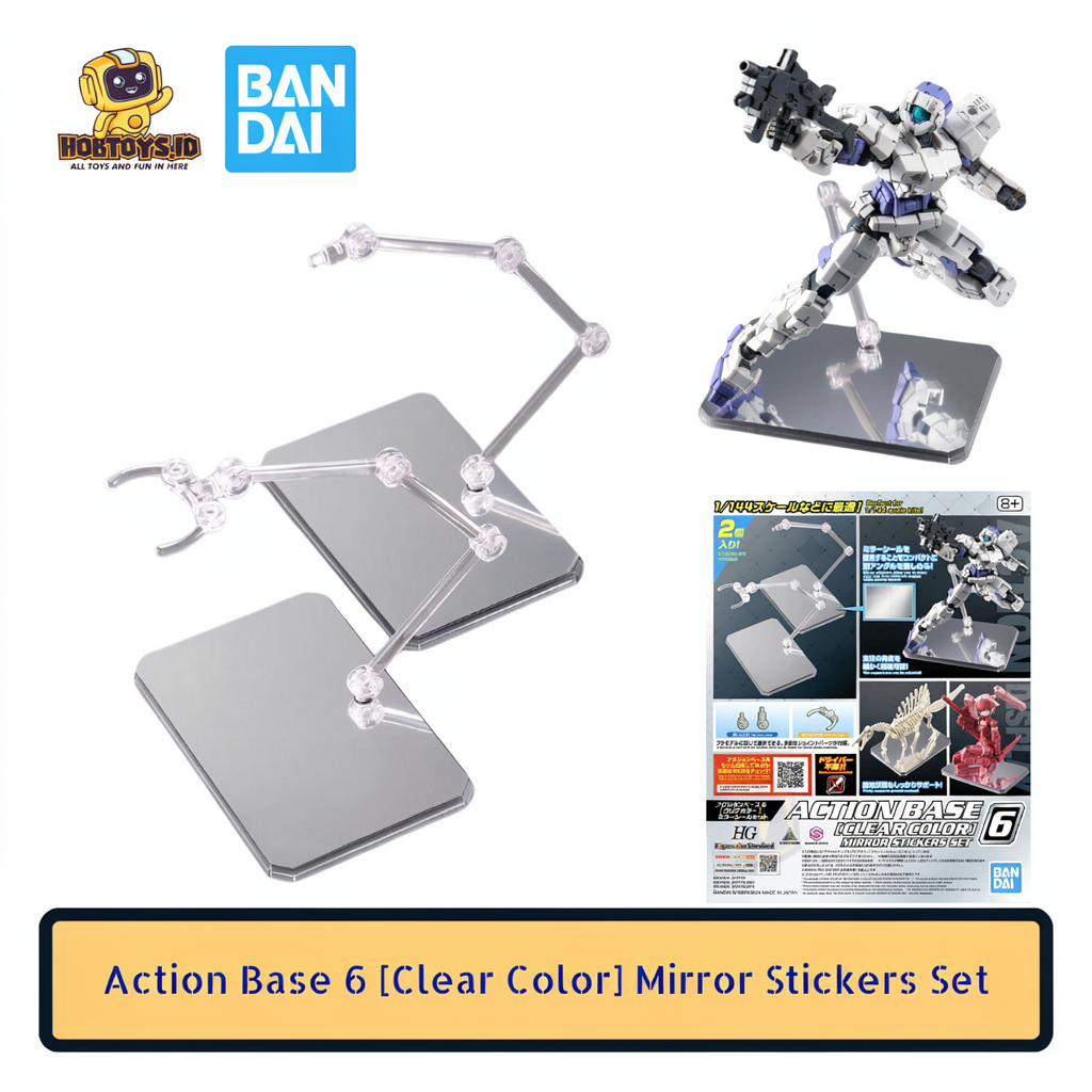 Action Base 6 Clear Color Mirror Sticker Set
