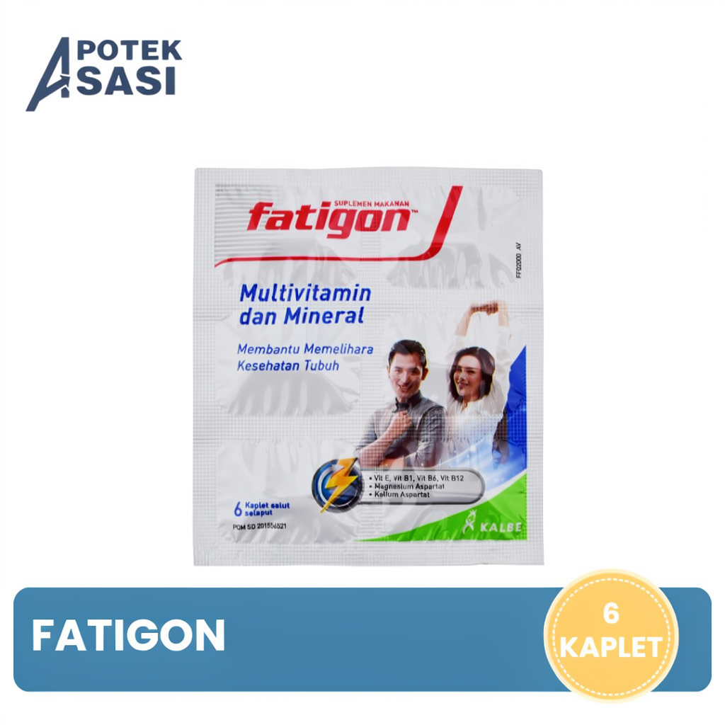 Fatigon Multivitamin Mineral Strip @ 6 Kaplet - Suplemen Multivitamin & Mineral