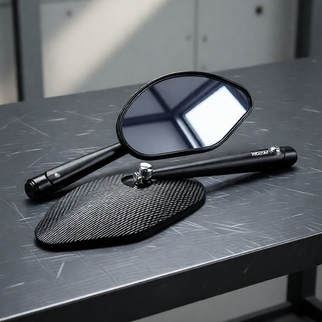 RPD Rear View Mirror For Yamaha XSR 155 - Spion XSR 155 - Hitam / Spion Motor Universal / Kaca Spion