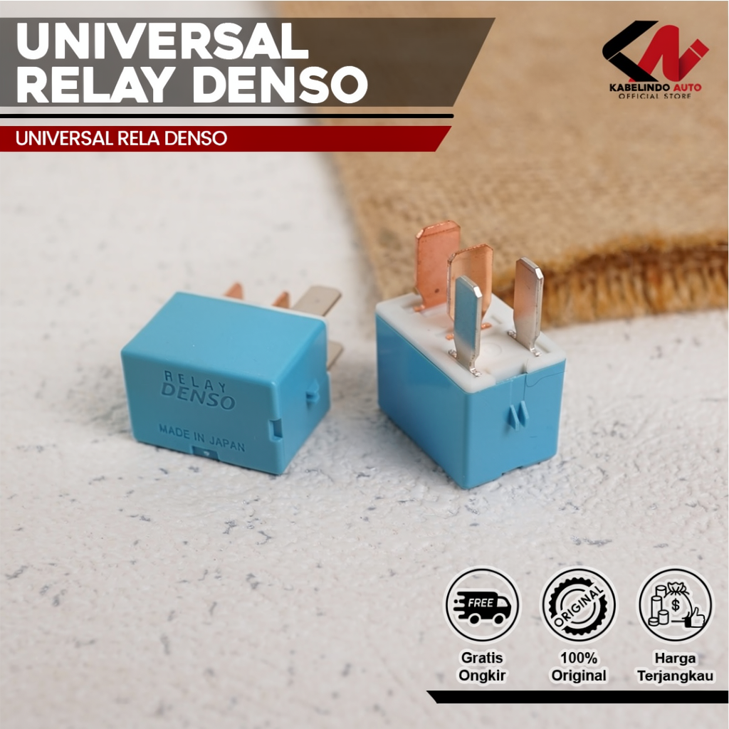 Relay Denso Original Biru 12v Kaki 4 Pin 30a Socket Mini Denso AC Mobil Avanza Xenia Jazz Universal