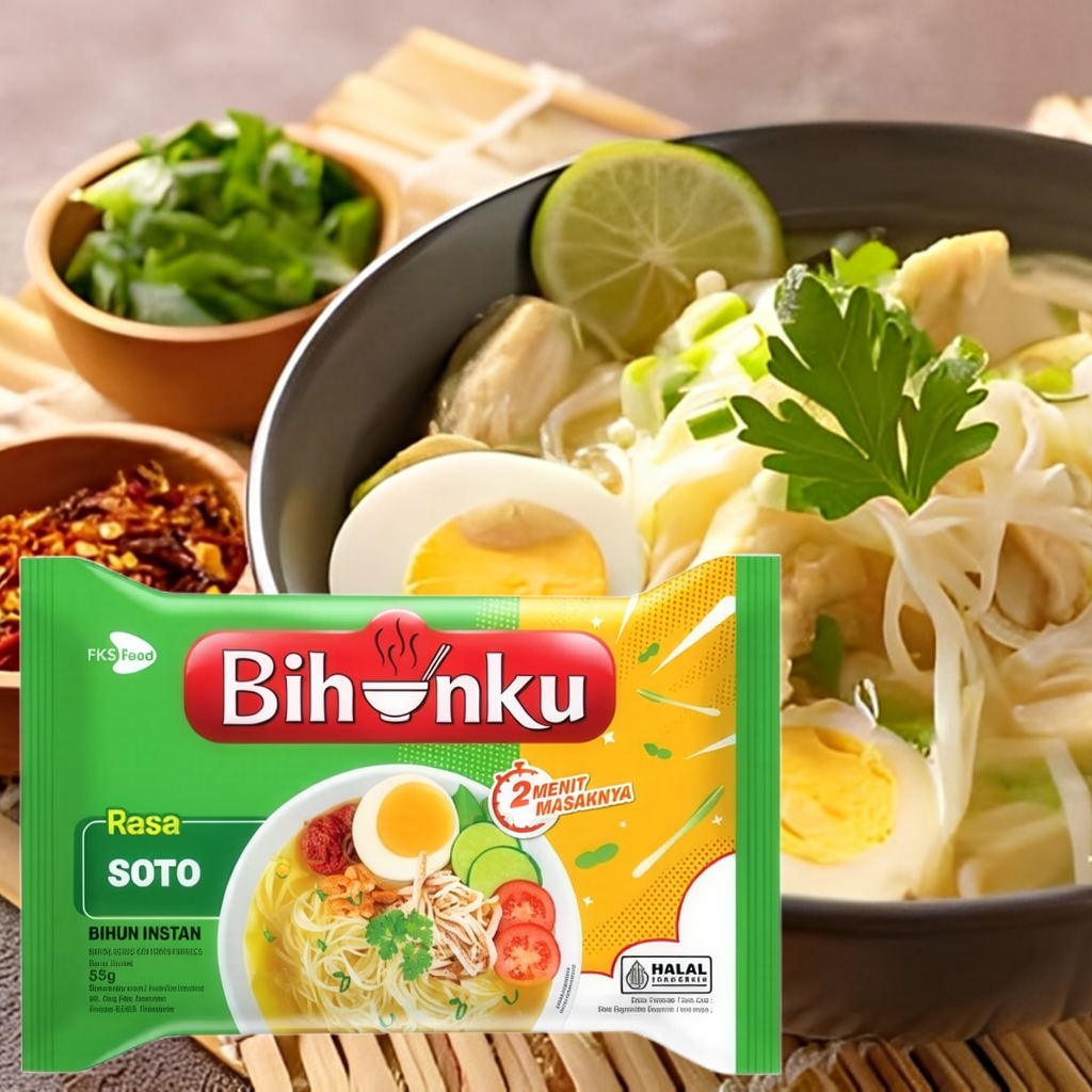 Bihunku / Bihun Kuah Instan / Bihun Kuah Rasa Soto Spesial / 55gr