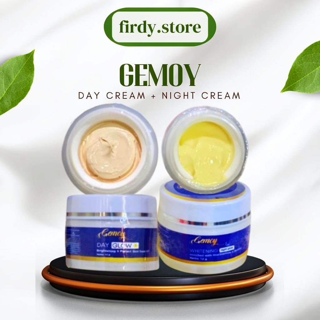 Gemoy Day Cream + Night Cream - Mencerahkan serta Mengglowingkan Wajah