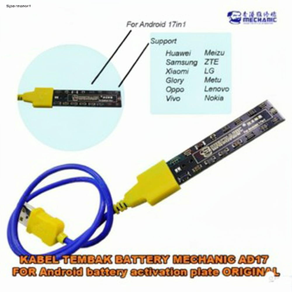 KABEL TEMBAK BATTERY MECHANIC AD17 FOR Android activation plate 77780
