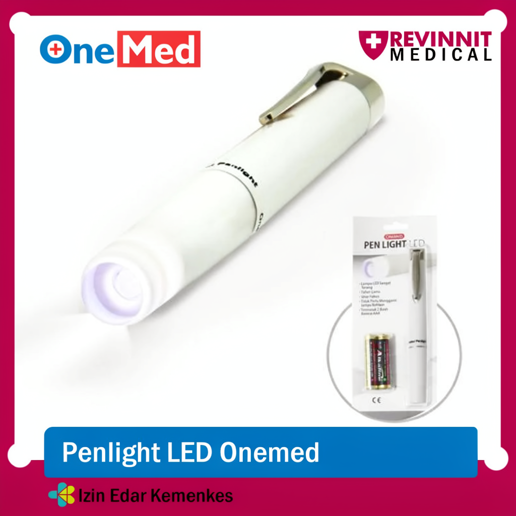 PENLIGHT LED Onemed / Pena Senter Lampu Sinar Putih / Senter Pena