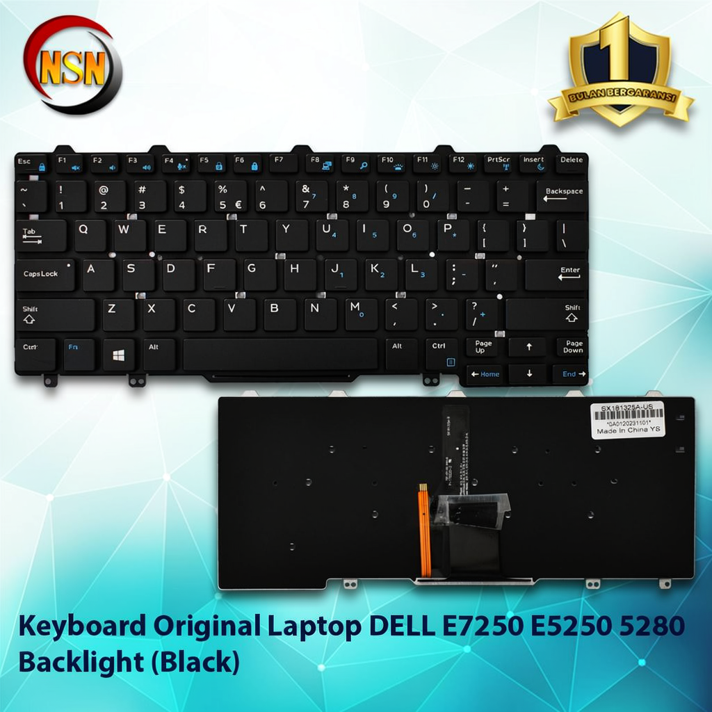 Keyboard Dell Latitude E7250 E5250 5280 Original (Backlight)