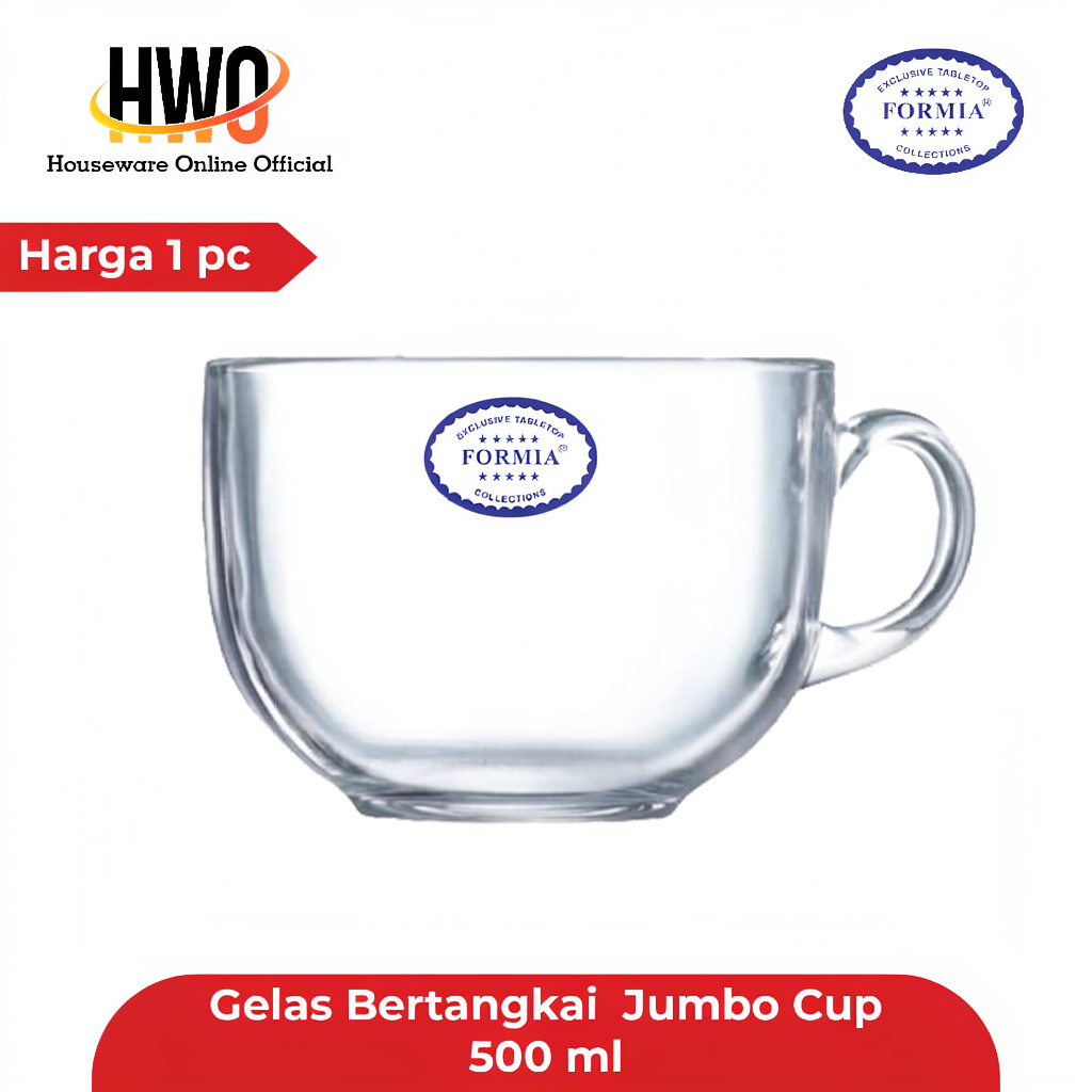 Formia Gelas Bertangkai Jumbo Cup 50 cl - 6 pcs