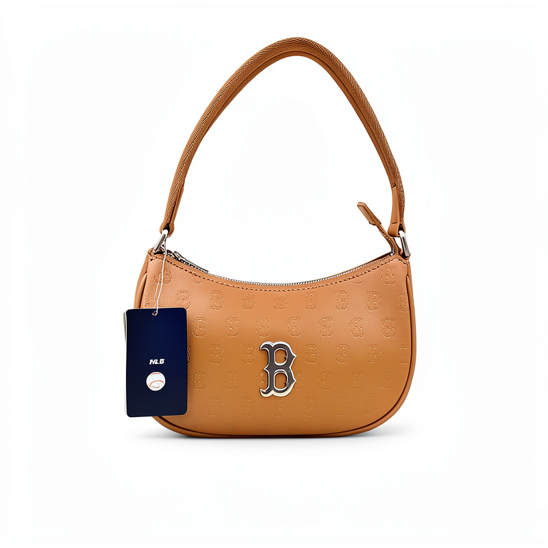 MLB MONOGRAM EMBO HOBO BAG BOSTON BROWN HAGUSNEAKER GARANSI 100% ORIGINAL