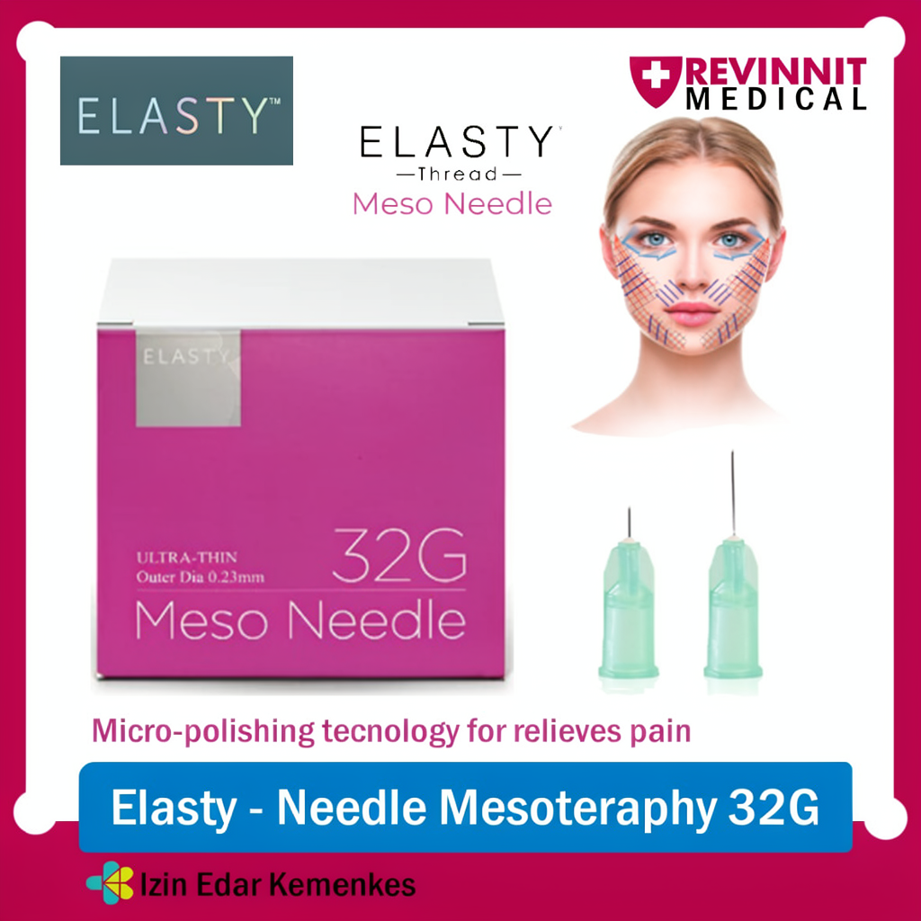 Elasty Meso Needle 32G 4mm / 32G 13mm Mesotherapy Jarum Meso Needle Skin Booster