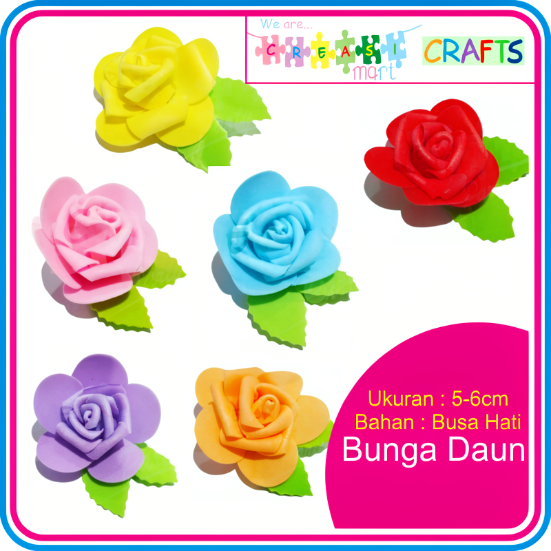 Bunga Spon / Busa Hati DIY Dekorasi / Hiasan Kue Tart, Mahar, Tumpeng, Bunga Dada, Korsase B01