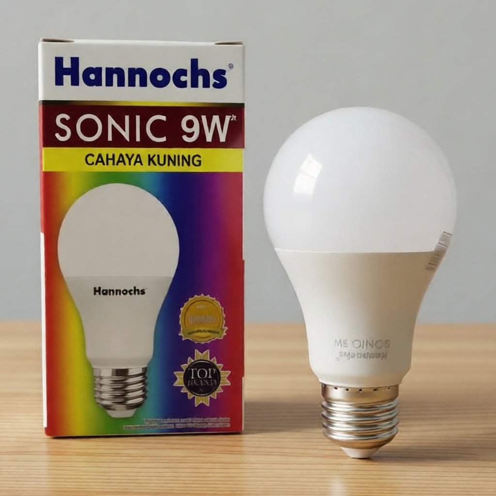 Bola Lampu Led 9 Watt Kuning Hannochs Sonic