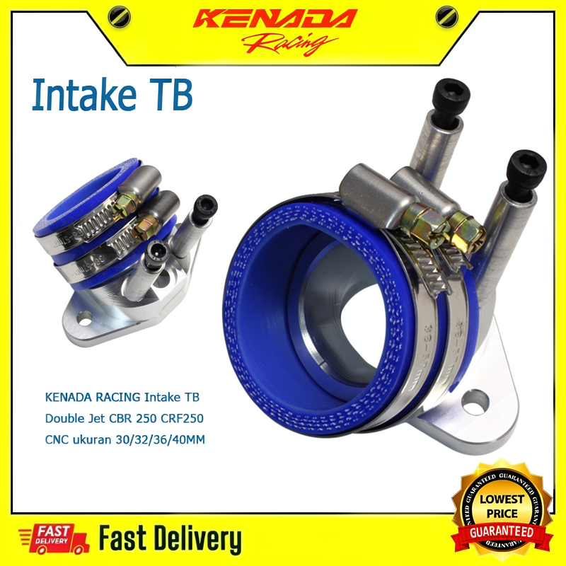KENADA RACING Intake TB Double Jet  CBR 250 CRF 250 CNC ukuran 30/32/36 /40MM