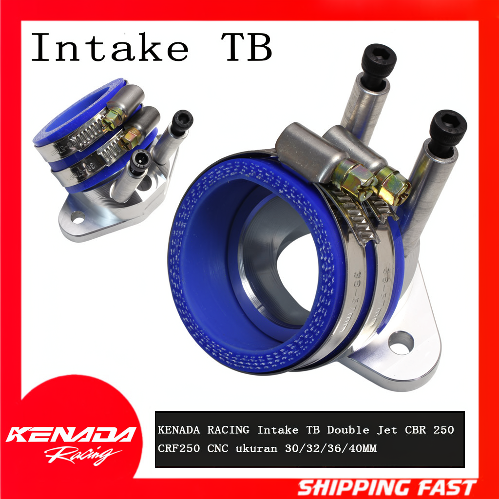 KENADA RACING Intake TB Double  30/32/36 /40MM Jet  CBR 250 CRF 250 CNC ukuran CBR300R