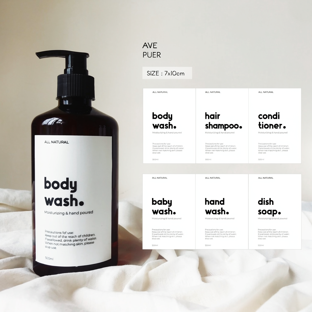 AVO - Label Sticker Botol sabun / Label Sticker Bottle Pump