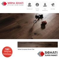 Sehati Super Parket Premium Flooring Lantai Kayu / SPC / Vinyl European Brown Oak 84702