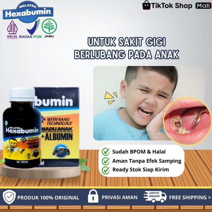 Hexabumin - Untuk Meredaka Sakit Gigi Berlubang Pada Anak Usia 1 - 12 Tahun