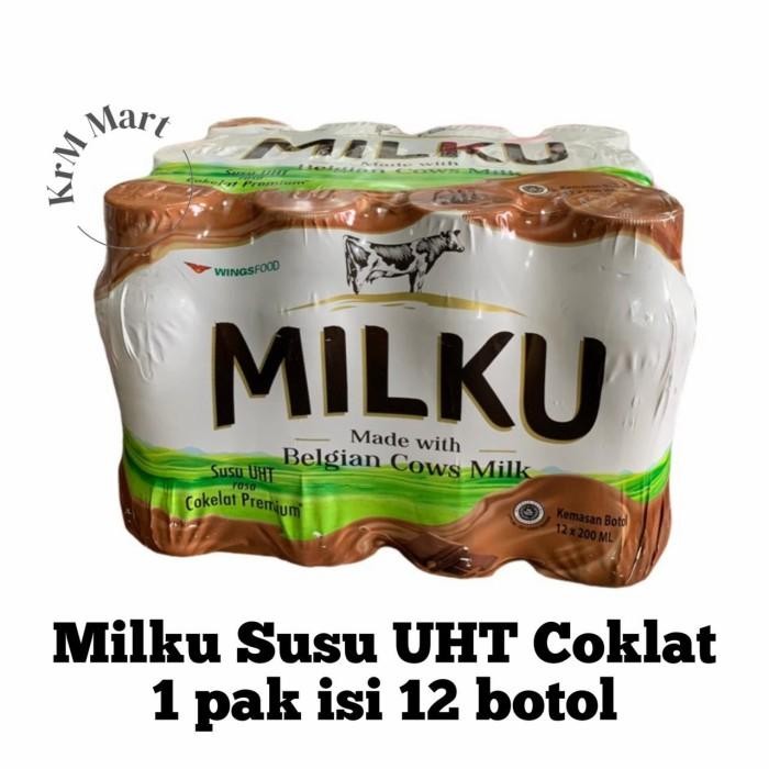 

(Expert) Milku Susu UHT Coklat Cokelat Strawberry 1 pak isi 12 botol