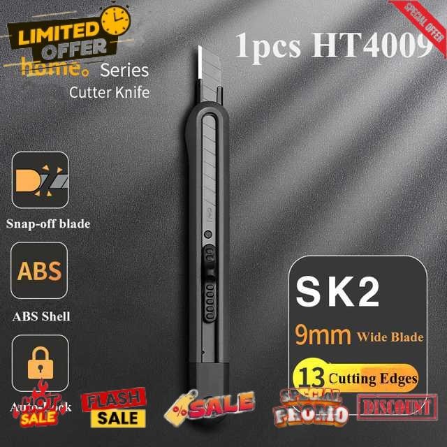 

Termurah Deli Pisau Cutter Auto Lock Snap Off Blade 13 Cutting Edges SK2 9mm - HT4009 Diskon