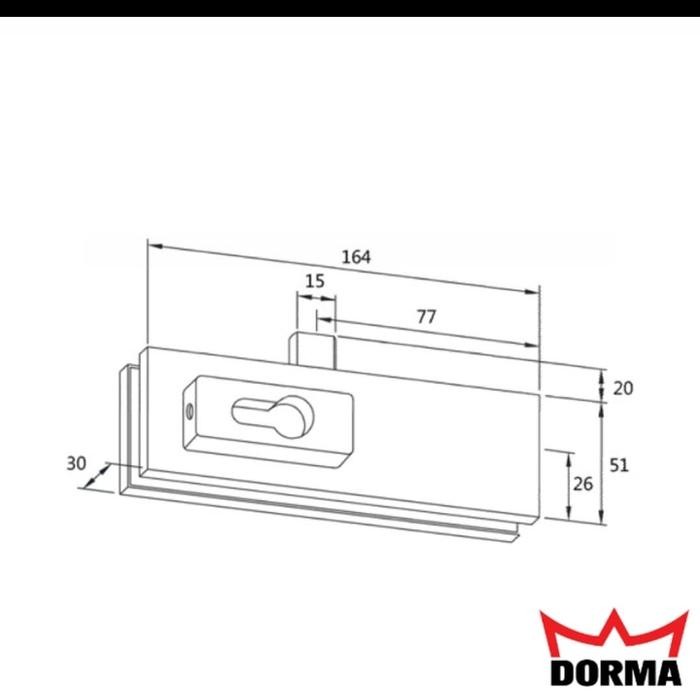 Fitting Dorma Us10 /Kunci Kaca Dorma / Dorma Us10 Original