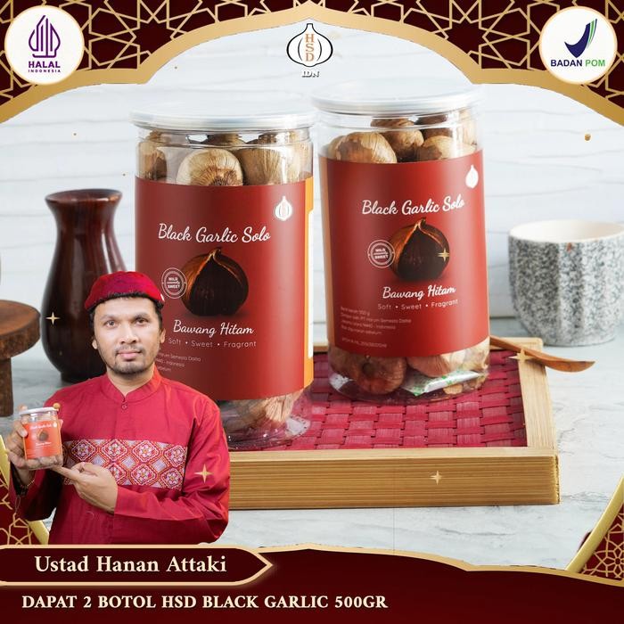 

2 BOTOL HSD B Garlic 500 Gr / Bottle, Bawang Hitam V2 Spices Toples